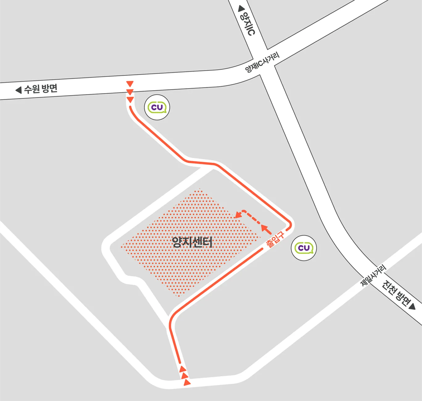 양지 본사 찾아오시는 길 약도